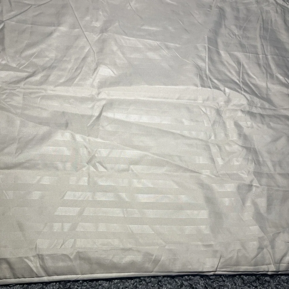 Set of‎ Two Tan Stripe Mellanni King Pillowcases 20x40